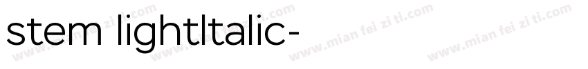 stem lightltalic字体转换